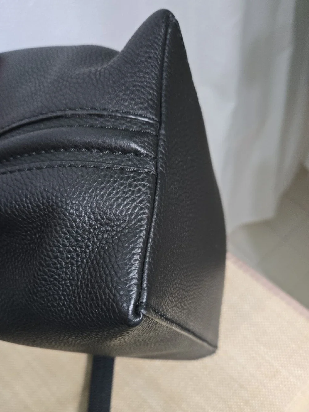 kate spade Black Pebbled Leather Hobo Shoulder Bag with Tassel